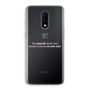 uw waarde daalt niet: OnePlus 7 Transparant Hoesje