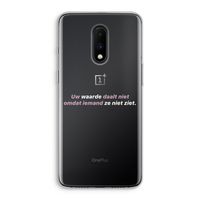 uw waarde daalt niet: OnePlus 7 Transparant Hoesje uw waarde daalt niet: OnePlus 7 Transparant Hoesje