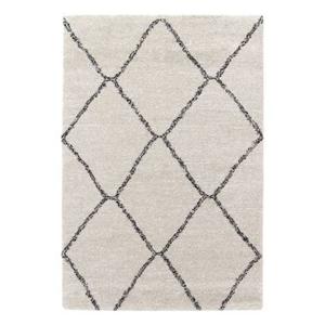 sweeek - Shaggy interieur tapijt, Berber stijl, wit en zwart