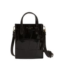 Ted Baker Viienna Croc Effect Mini Icon Bag Black