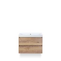 Maxx XL Badmeubelset 80 cm - Natuur Eiken - Wastafel Just Zonder kraangat