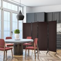 Metalen Kamerscherm 220 x 173 cm Opvouwbare Binnenwand met Stabiele Voeten Binnenwand Panelen voor Thuis en Kantoor