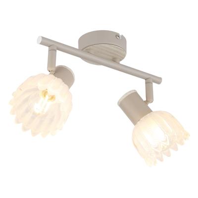 Globo 2-lichts plafondspotPlanta zand bruin - 54317-2