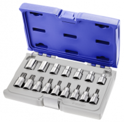 Expert by Facom doppen en Torx® schroevendraaierdoppenset 1/2" | 16-delig | in koffer | E032907 - E032907