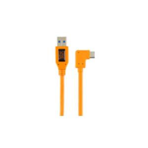 Tether Tools USB-kabel USB-A stekker, USB-C stekker 0.50 m Oranje 90° haaks naar rechts TET-CUCRT02-ORG