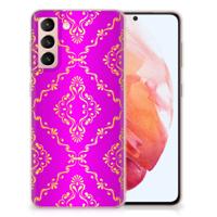 Siliconen Hoesje Samsung Galaxy S21 Barok Roze Siliconen Hoesje Samsung Galaxy S21 Barok Roze