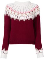 Onefifteen pull en maille intarsia - Rouge