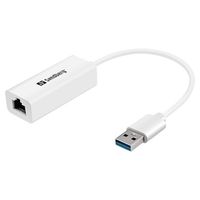 Sandberg USB 3.0 / Gigabit Ethernet-netwerkadapter - Wit - thumbnail