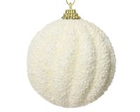 kerstbal foam d8 cm wolwit kerst - Decoris - thumbnail