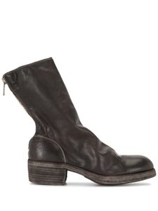 Guidi bottines zippées - Noir