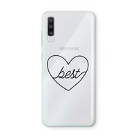 Best heart black: Samsung Galaxy A70 Transparant Hoesje