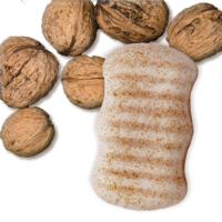 Konjac lichaamsspons crushed walnut - thumbnail