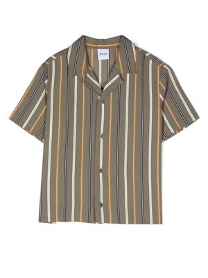 Aspesi Kids chemise rayée à manches courtes - Vert