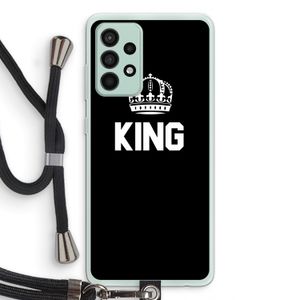 King zwart: Samsung Galaxy A52s 5G Transparant Hoesje met koord