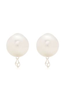 Jil Sander puces d'oreilles serties de perles - Argent