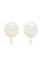 Jil Sander puces d'oreilles serties de perles - Argent - thumbnail