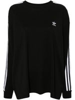 adidas t-shirt en coton à détails rayés - Noir