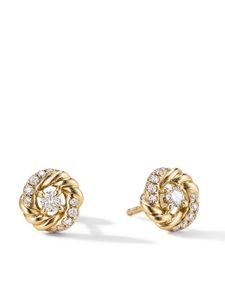 David Yurman puces d'oreilles Petite Infinity en or 18ct serties de diamants