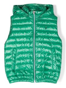 Herno Kids gilet à plaque logo - Vert