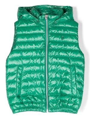 Herno Kids gilet à plaque logo - Vert