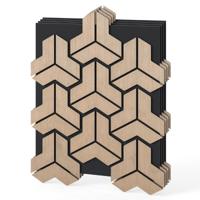 4-delige set Geluidsabsorberende Wandpanelen 83 x 65 cm Akoestische Wandpanelen