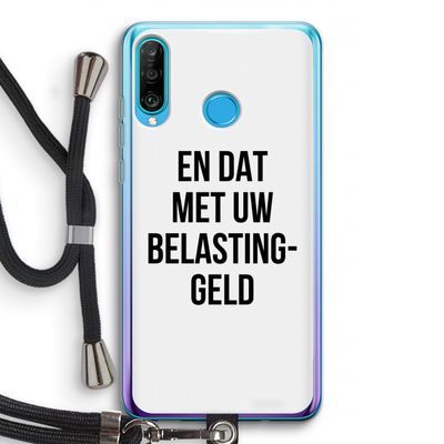 Belastinggeld: Huawei P30 Lite Transparant Hoesje met koord
