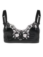 Dolce & Gabbana soutien-gorge satiné bordé de dentelle - Noir