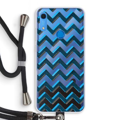 Onderbroken lijn: Huawei Y6s Transparant Hoesje met koord