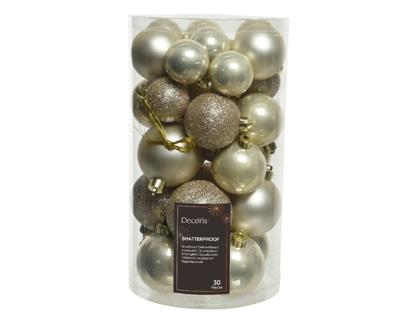 30 onbreekbare kerstballen mixkoker parel