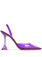 Amina Muaddi escarpins Holli Glass 95 mm à bride arrière - Violet