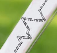 Fiets stickers Cyclus ketting hartslag - thumbnail