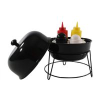 Barbecue sauzenset met peper en zout vaatje 20 x 25 cm