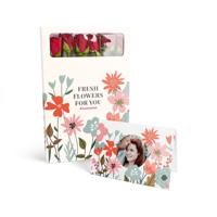 Brievenbusbloemen met persoonlijke kaart - Rode rozen