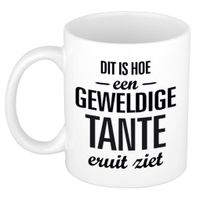 Geweldige tante cadeau koffiemok / theebeker 300 ml - thumbnail