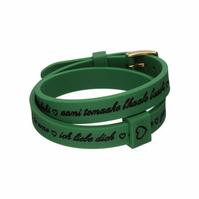il mezzometro I LOVE YOU GOLD - BRACCIALE IN SILICONE/SILICONE BRACELET Dames armband