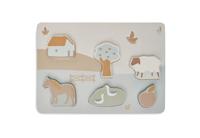 Jollein Houten Puzzel 28x10x2cm Farm - thumbnail