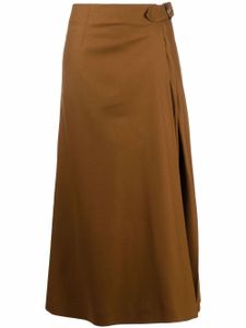 Alberta Ferretti jupe mi-longue évasée - Marron