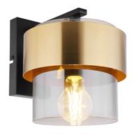 Globo WandlampMilley zwart met goud - 15560W