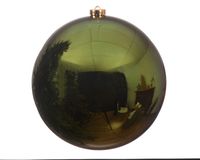 Kerstbal plastic glans diameter 20cm Dennen groen - Ksd