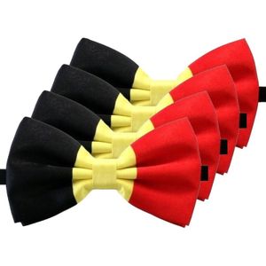 4x Belgie verkleed vlinderstrik 12 cm voor dames/heren