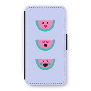 Smiley watermeloen: iPhone 12 Flip Hoesje