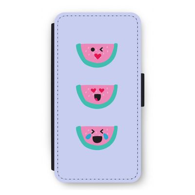 Smiley watermeloen: iPhone 12 Flip Hoesje