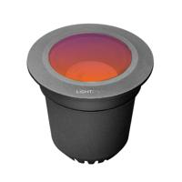 Atik Smart LED Grondspot - 5 Watt - 211 Lumen - Zigbee - RGBCCT - 12V - IP67 Waterdicht - Tuinspot - Rond - Zwart