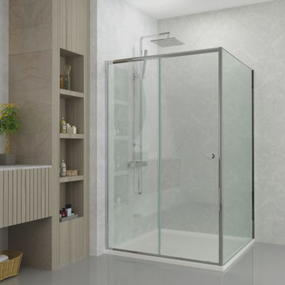 Saniclear Slide douchecabine 140x100cm met anti-kalk coating Saniclear Slide douchecabine 140x100cm met anti-kalk coating