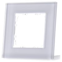 BE-GTR1W.01  - EIB/KNX Glass cover frame for 55 mm range 1-fold, White - BE-GTR1W.01