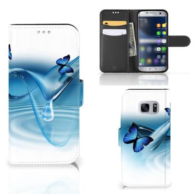 Samsung Galaxy S7 | Telefoonhoesje | Met pasjeshouder | Vlinders