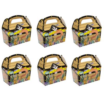 Traktatiedoosjes piraten schatkist - 72x st - 12 x cm - karton - traktaties - uitdelen