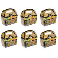 Traktatiedoosjes piraten schatkist - 72x st - 12 x cm - karton - traktaties - uitdelen