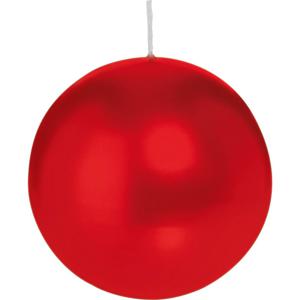 Trend Candles Bolkaars glad - rood - 8 cm - 25 branduren - ronde kaarsen