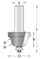 Hikoki Accessoires 8 Mm Profielfrees (Romeinse Ogieffrees) Met Onderlager 34.9X57X6.3 - 754097
